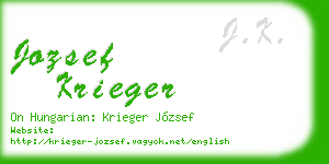jozsef krieger business card