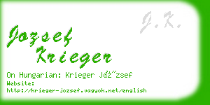 jozsef krieger business card